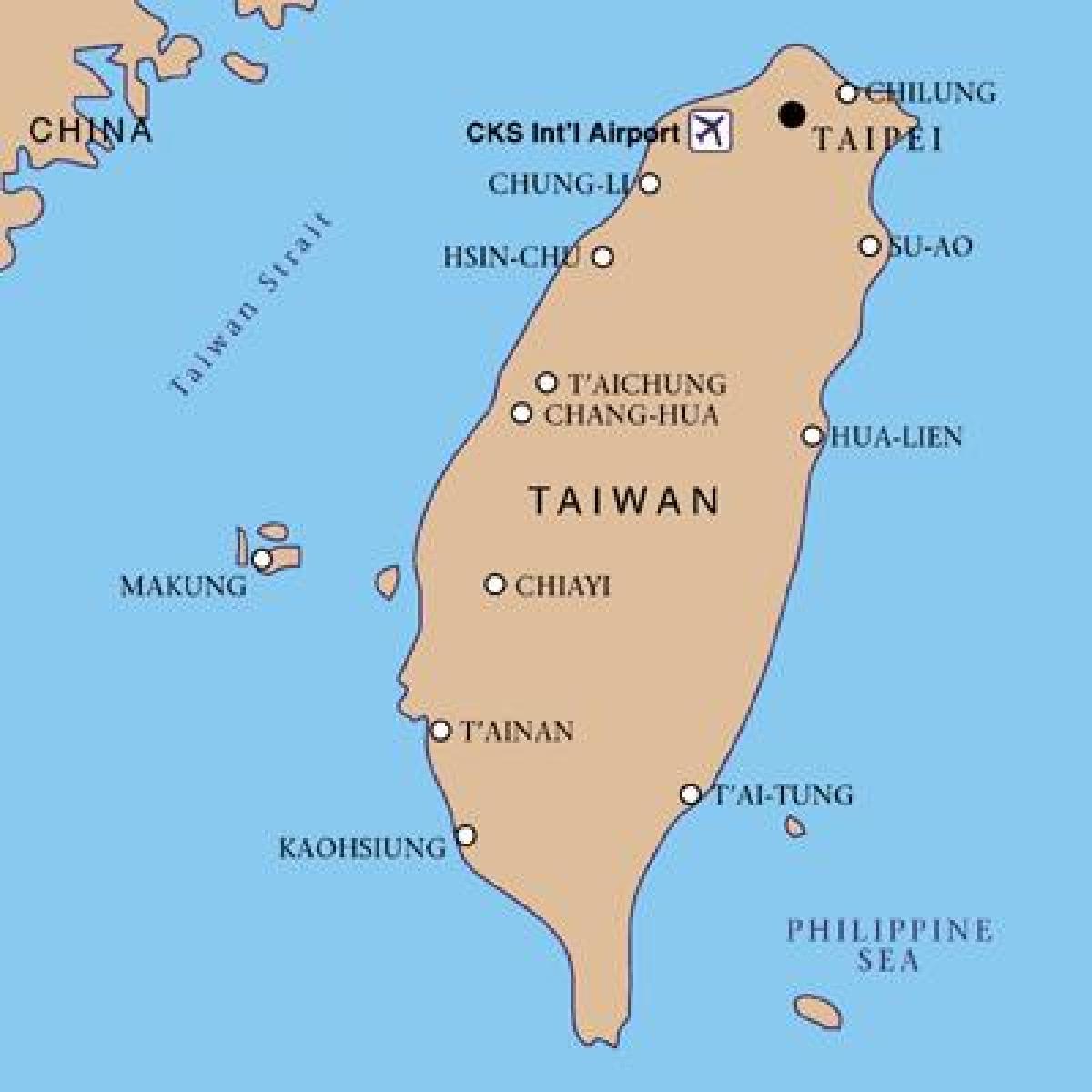 تايوان الدولي خريطة