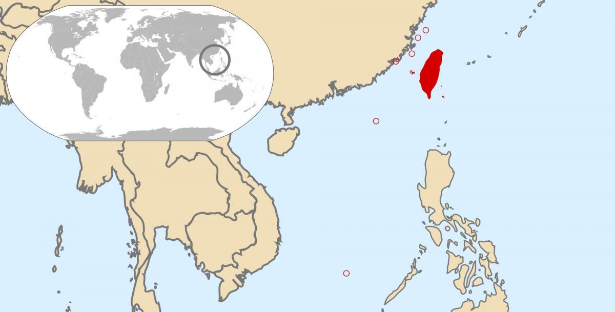 تايوان الخريطة العالمية