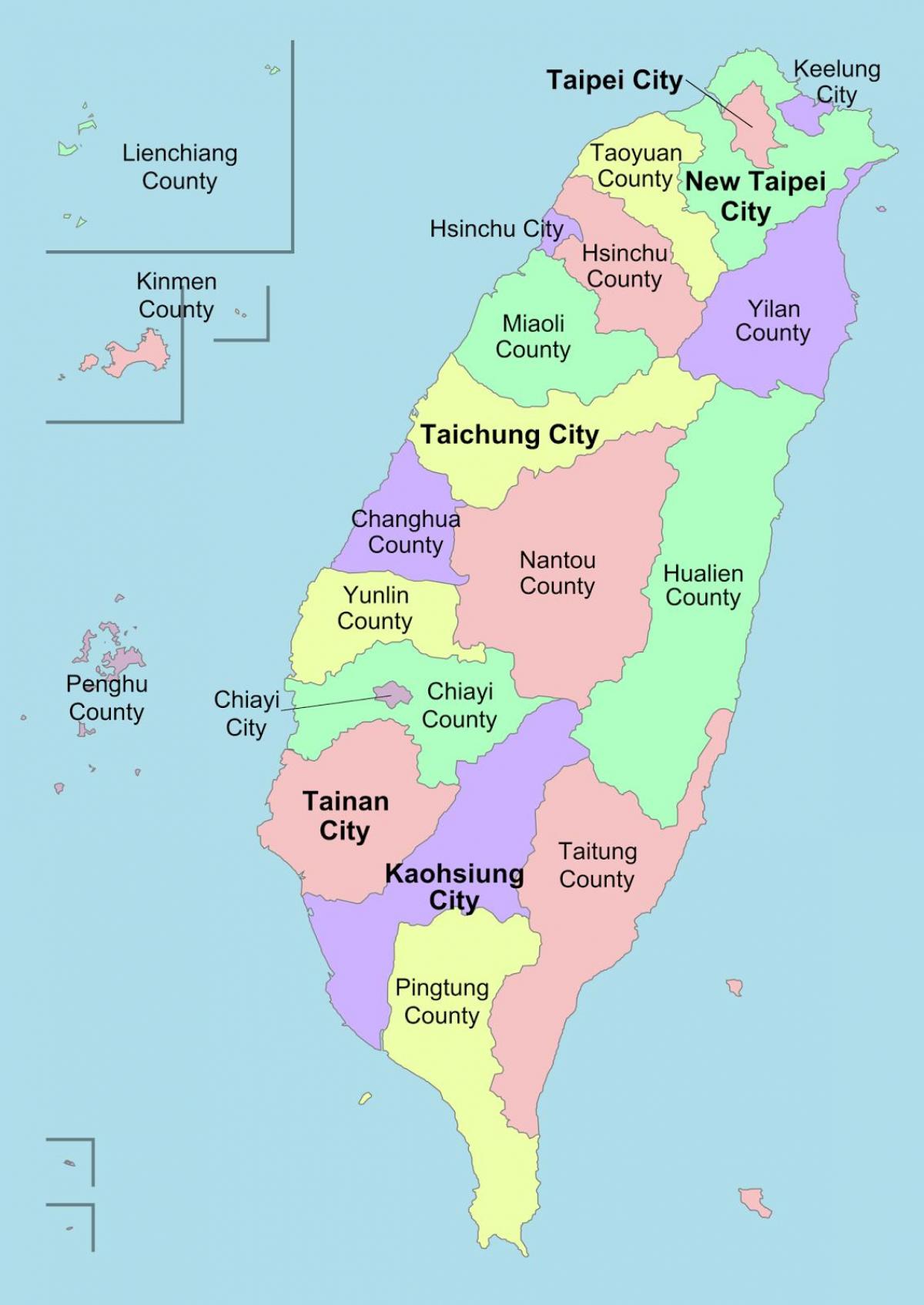خريطة مقاطعة تايوان 