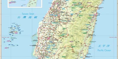 خريطة تايوان مناطق الجذب السياحي