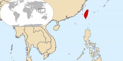 خريطة العالم تظهر تايوان