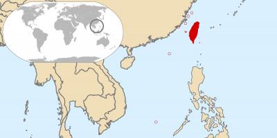 تايوان الخريطة العالمية