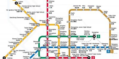 خريطة تايوان مترو الانفاق